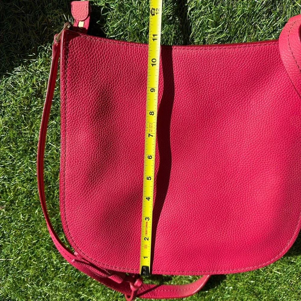 Kate Spade Orchard Street Hemsley‎ Saddle Bag Pink Pebbled Leather Crossbody